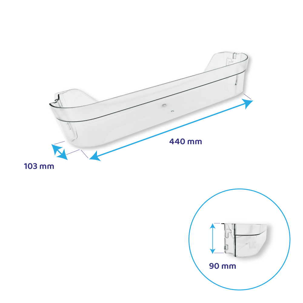 ETNA Koelkast Flessenbak 440x103mm 46303