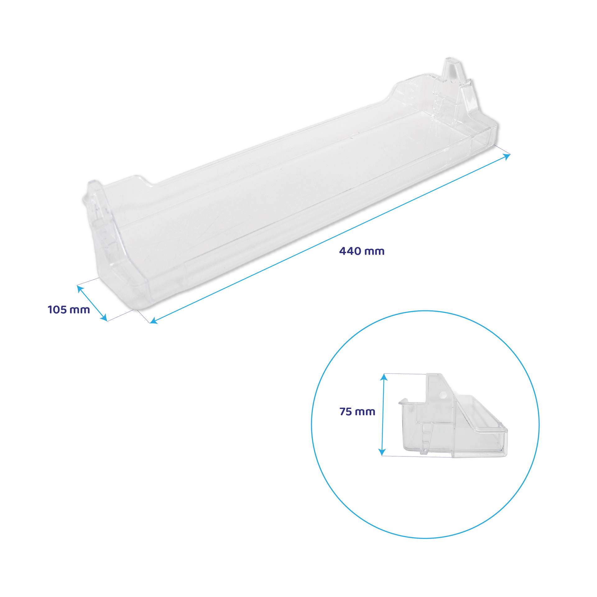 Whirlpool Koelkast Deurbak 440x105mm 481010476960