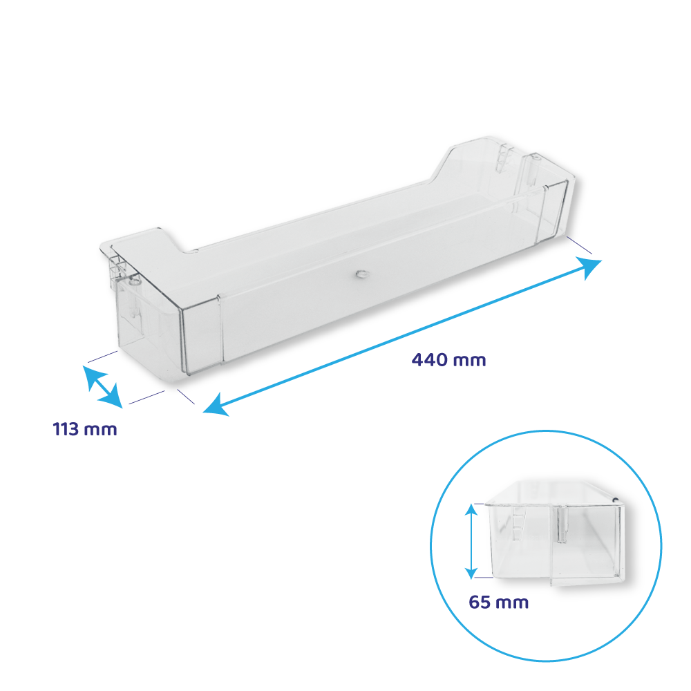 Whirlpool Koelkast Flessenbak 440x113mm / 481010476967