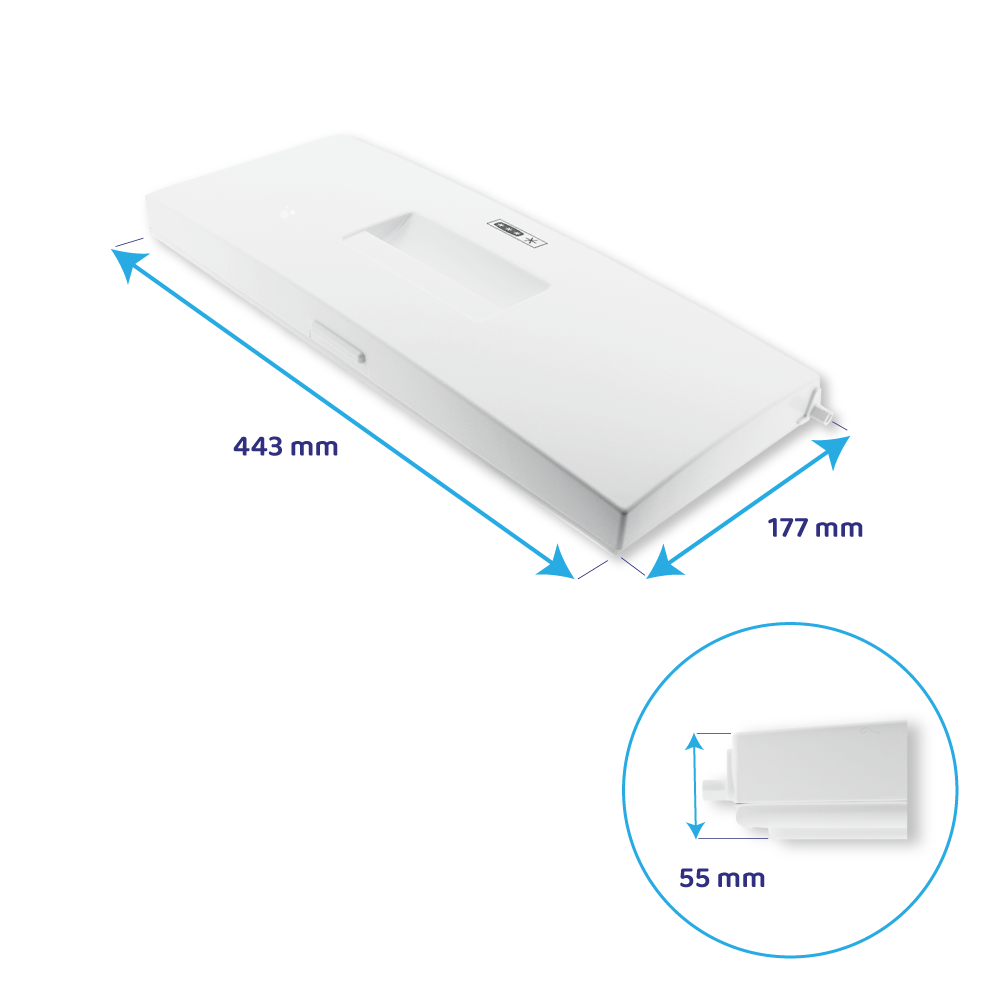 Whirlpool Vriesvakdeur 443x177mm / 481010668009