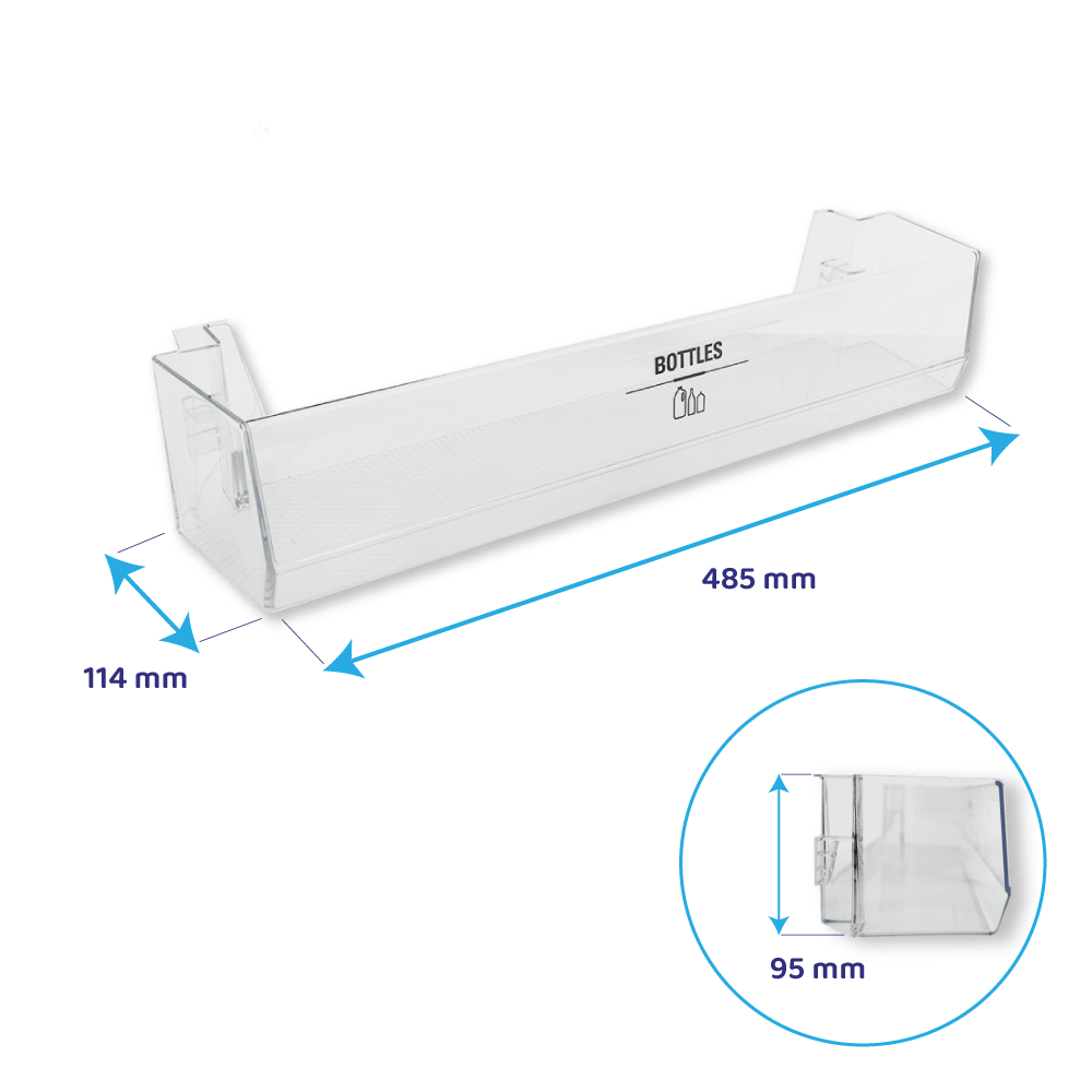 Whirlpool Koelkast Flessenbak 485x114mm / 481010853823