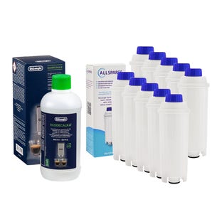 Onderhoudsset Koffiemachine Waterfilter (10st.) + Ontkalker (500ml) geschikt voor Delonghi