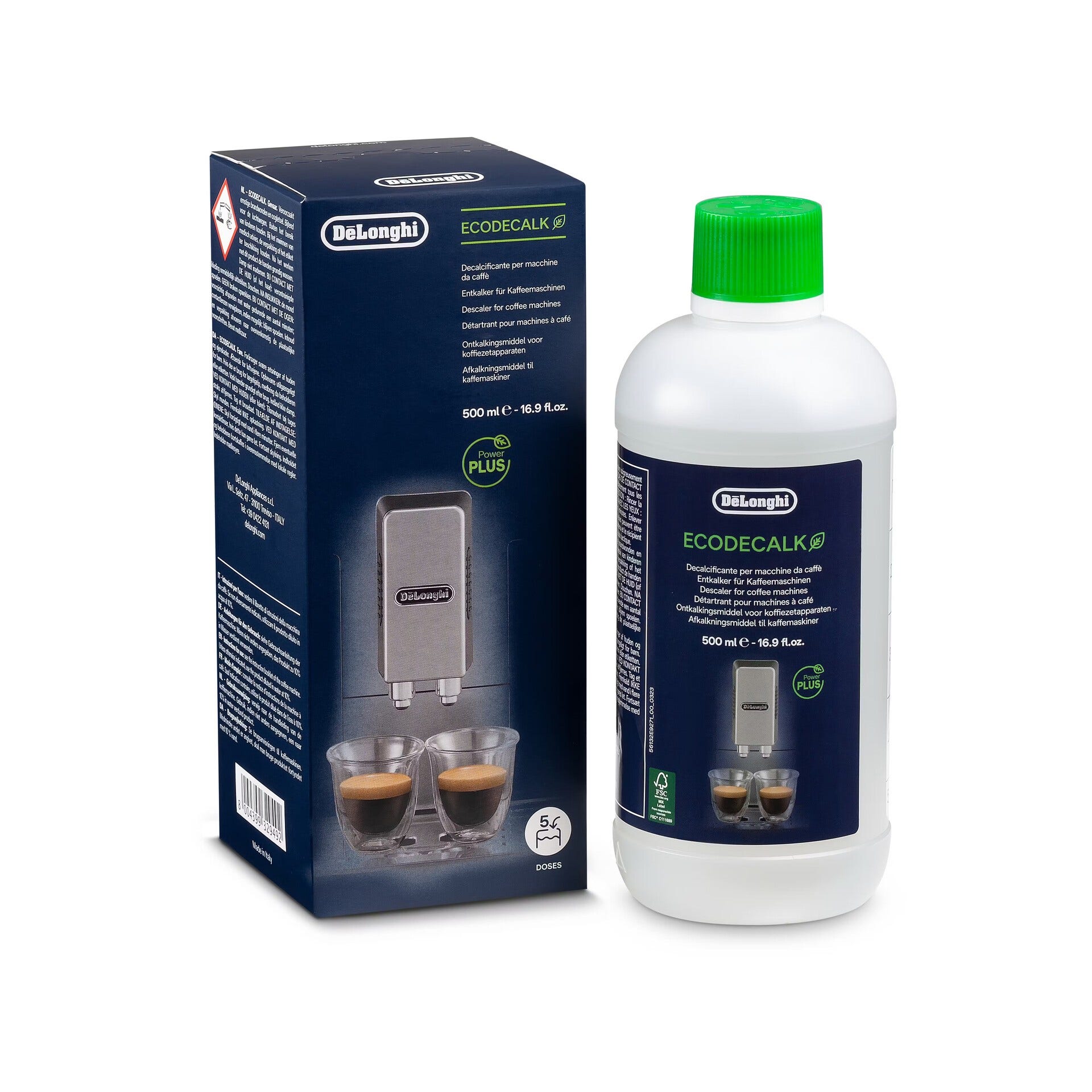 Delonghi EcoDecalk Vloeibare Ontkalker (500ml) DLSC500 Promopack (2+1)