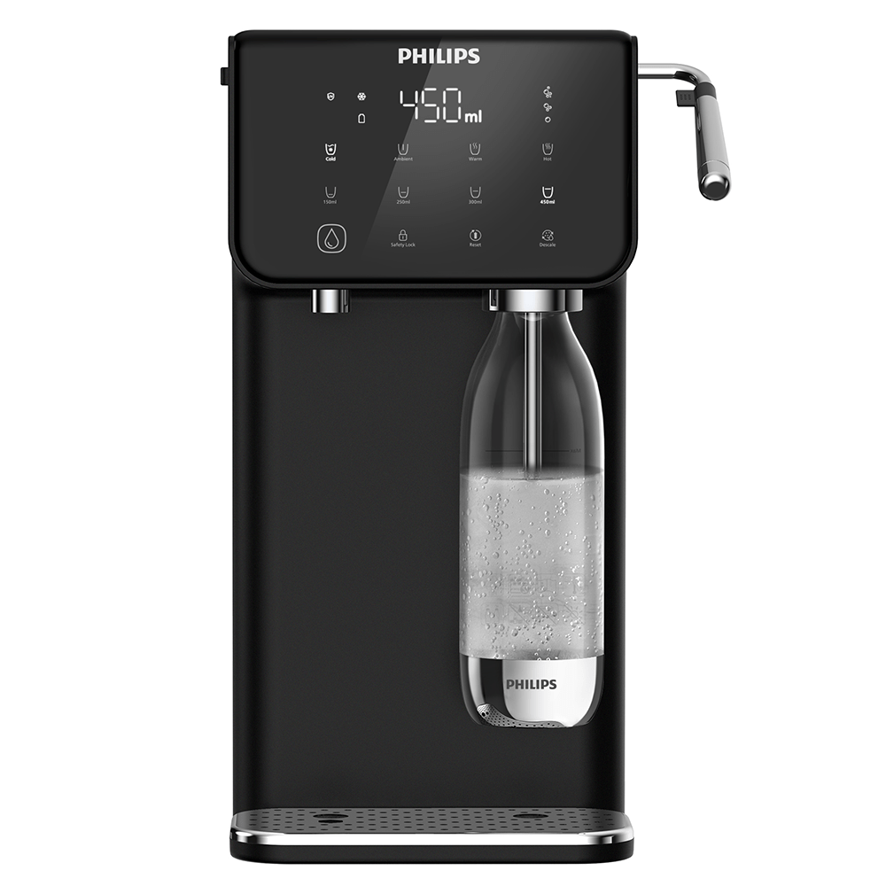 Philips All-in-één Waterstation Heet + Koud + Bruisend ADD5962BK (filtert PFAS) compatibel met BRITA
