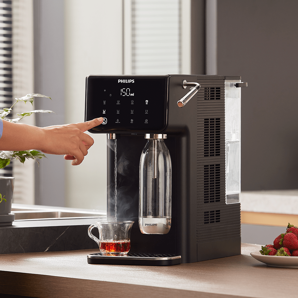 Philips All-in-één Waterstation Heet + Koud + Bruisend ADD5962BK (filtert PFAS) compatibel met BRITA