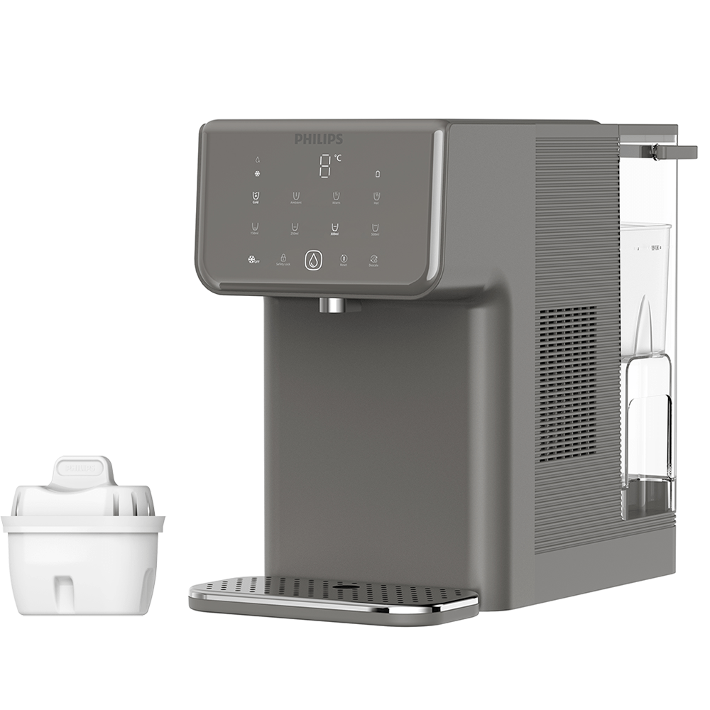 Philips Alles-in-één Waterstation Heet + Koud ADD5981GR (filtert PFAS) compatibel met BRITA
