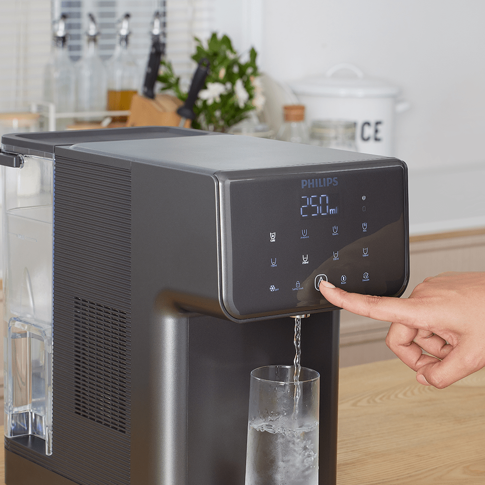 Philips Alles-in-één Waterstation Heet + Koud ADD5981GR (filtert PFAS) compatibel met BRITA
