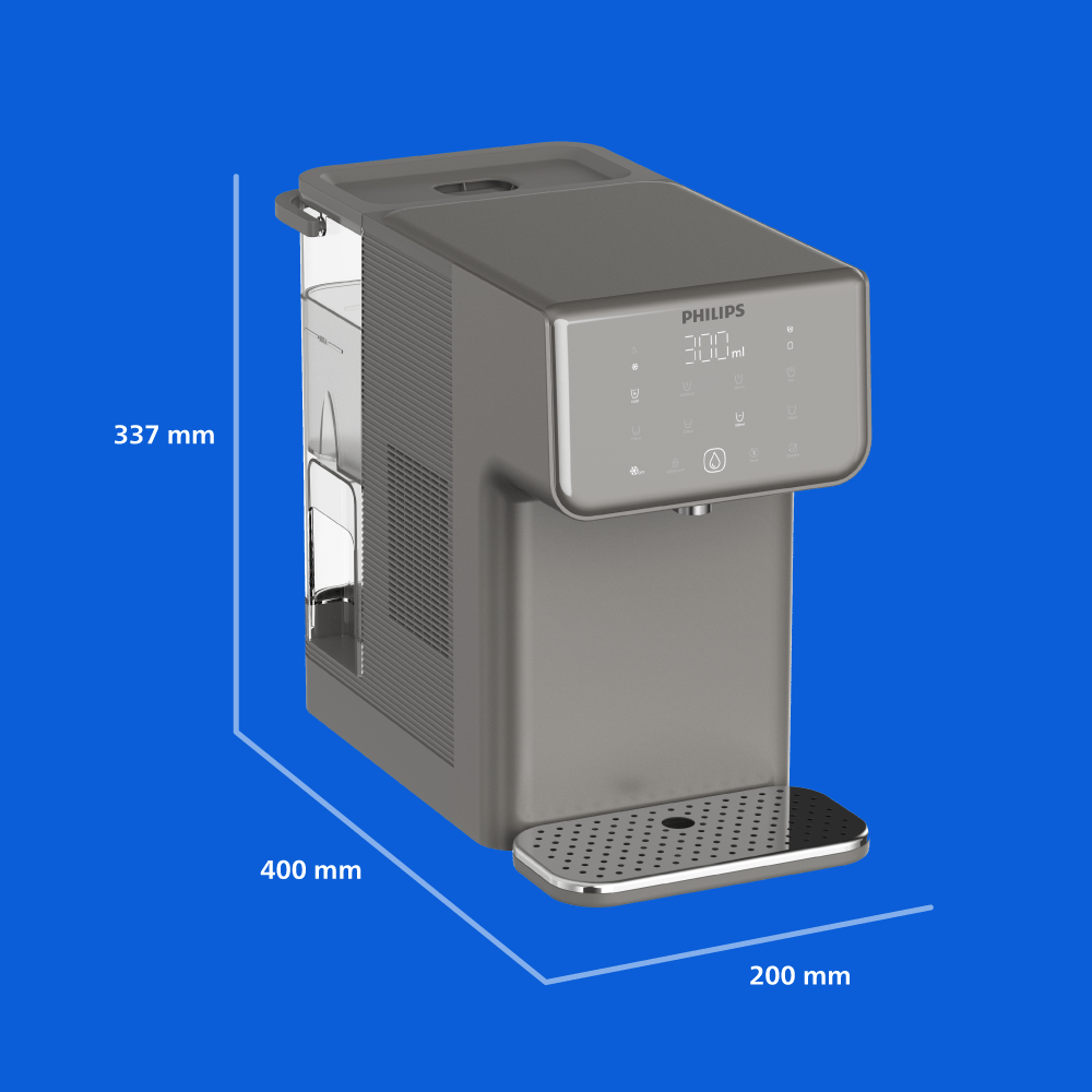 Philips Alles-in-één Waterstation Heet + Koud ADD5981GR (filtert PFAS) compatibel met BRITA