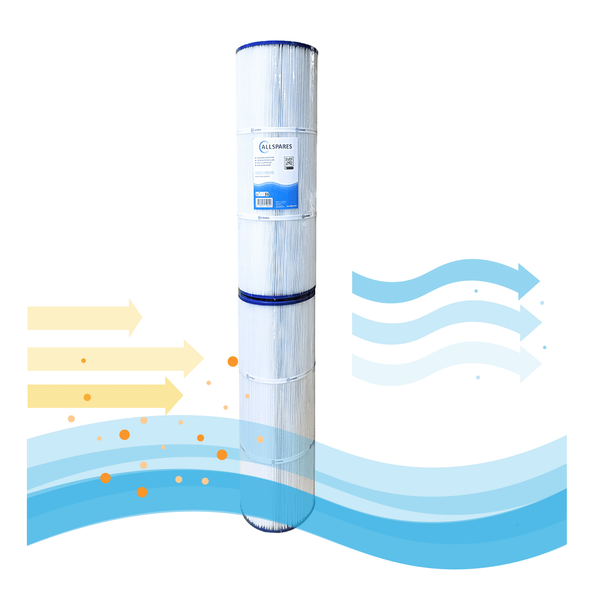 Zwembad Waterfilter geschikt voor Emaux CF200 / CF200-CE / 914100450 (2x 544mm)
