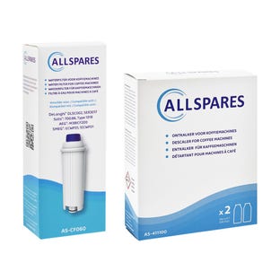 Onderhoudsset Koffiemachine Waterfilter + Ontkalker (2x100ml) geschikt voor Delonghi