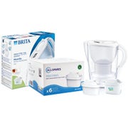 BRITA Waterfilterkan 2.4L Marella + AllSpares Waterfilter 6-Pack (filtert PFAS)