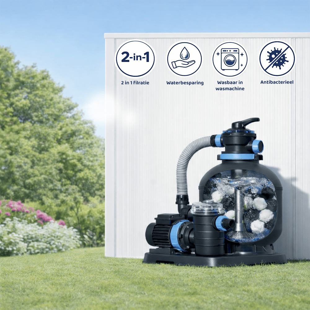 Aqualoon Zwembad Filterbollen 700 g – Vervangt 25 kg Filterzand | Wasbaar & Herbruikbaar