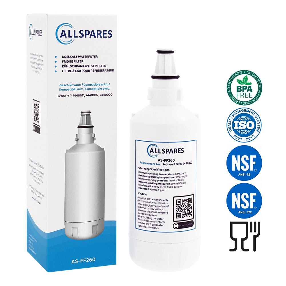 Waterfilter geschikt voor Liebherr 7440002