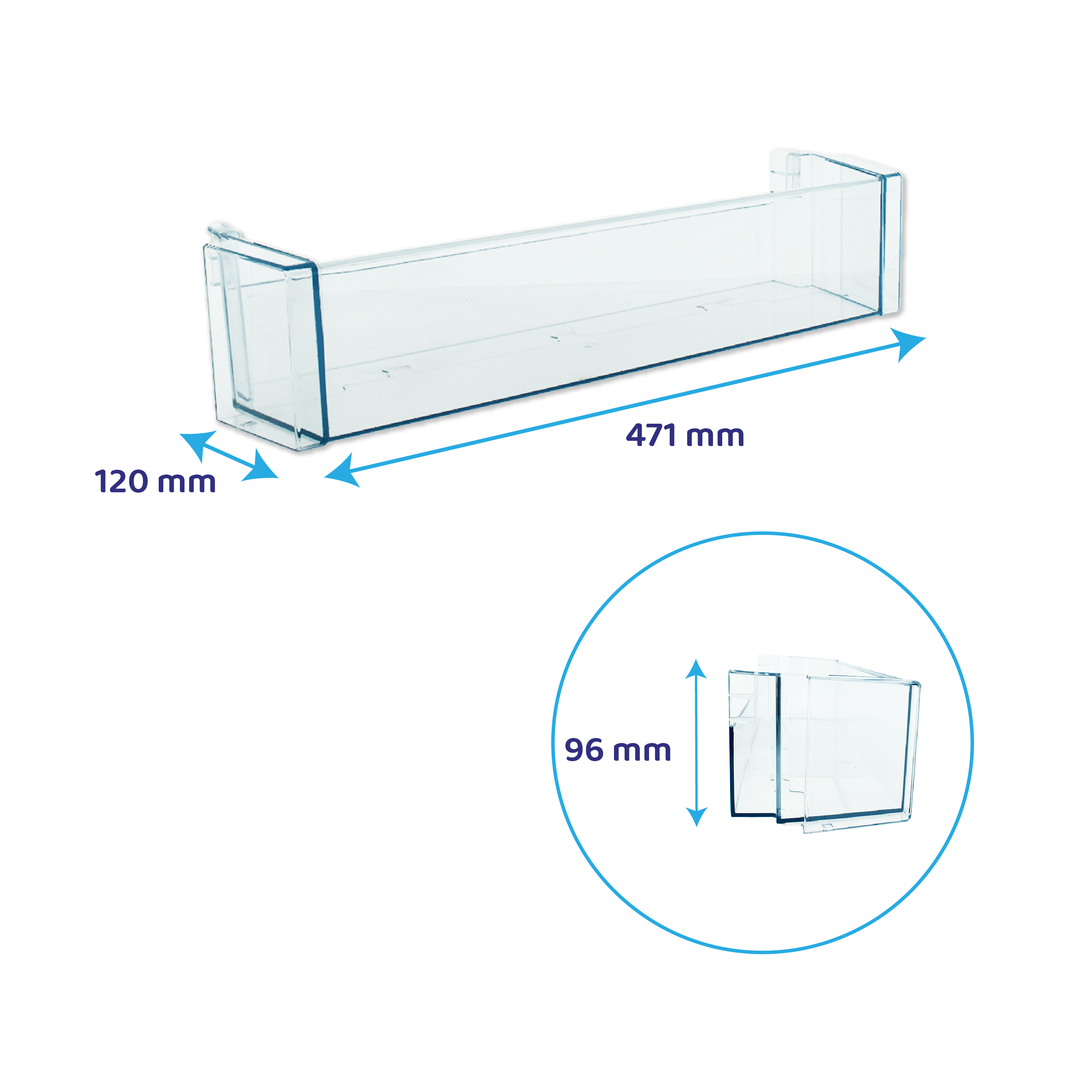 Koelkast Flessenbak 471x120mm geschikt voor Bosch 00709646