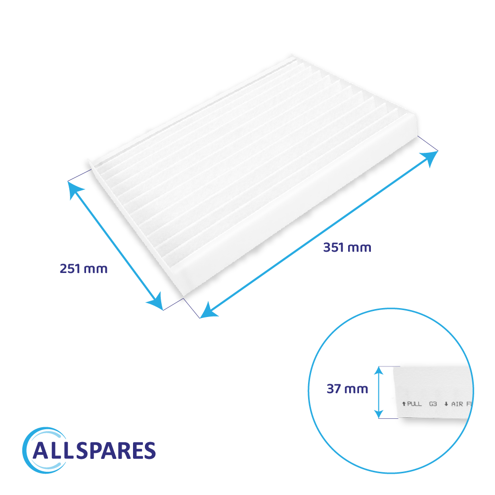 Filter G3 geschikt voor Zehnder ISO Defroster DN160