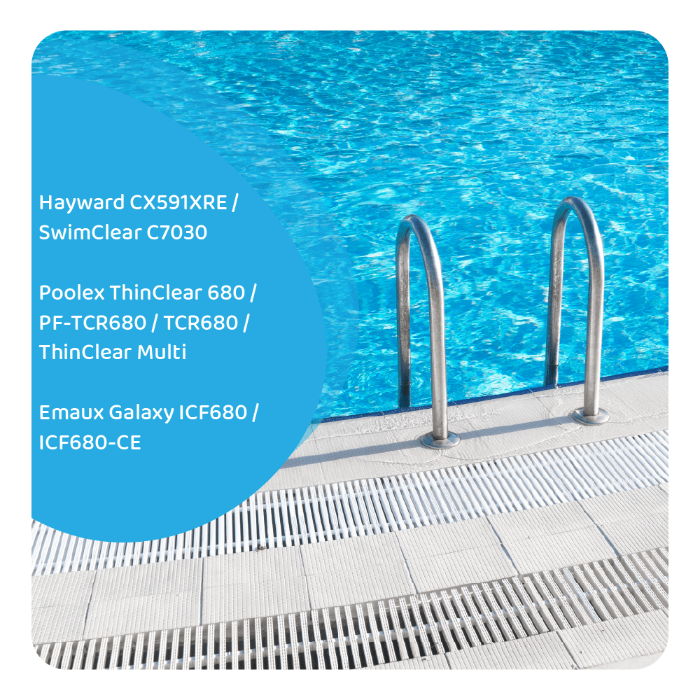 Zwembad Waterfilter geschikt voor Poolex ThinClear 680 / PF-TCR680 / TCR680 / ThinClear Multi