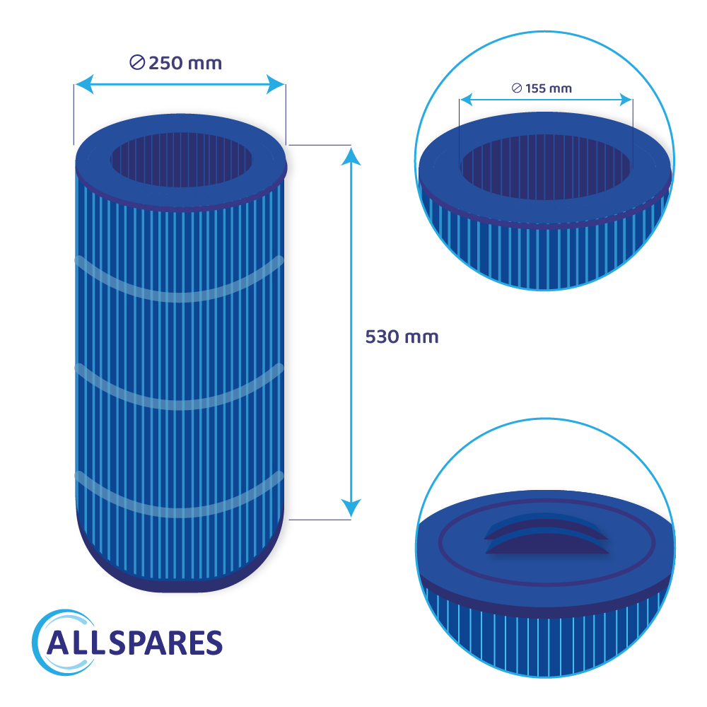 Zwembad Waterfilter geschikt voor Waterair CW100 (antibacterieel)