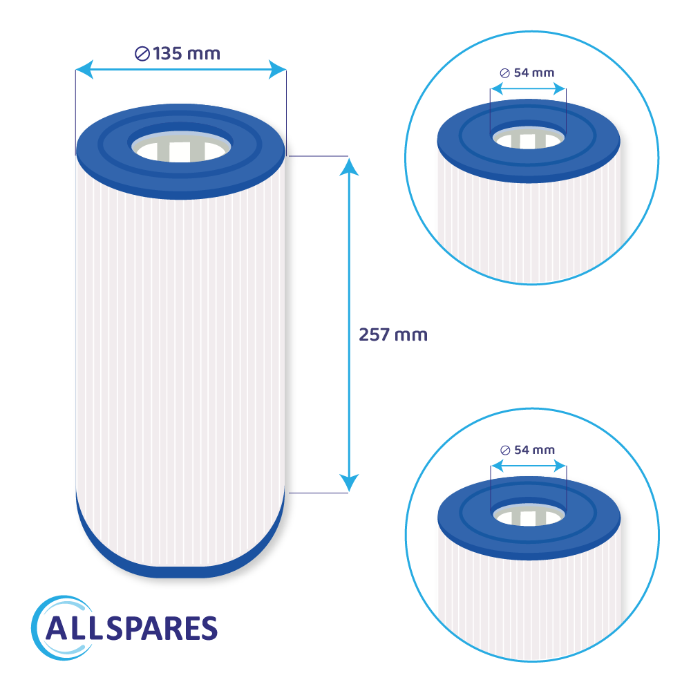 Spa Waterfilter geschikt voor Darlly SC756 / PLBS50 / C-5345 / 50451 / FC-2970 