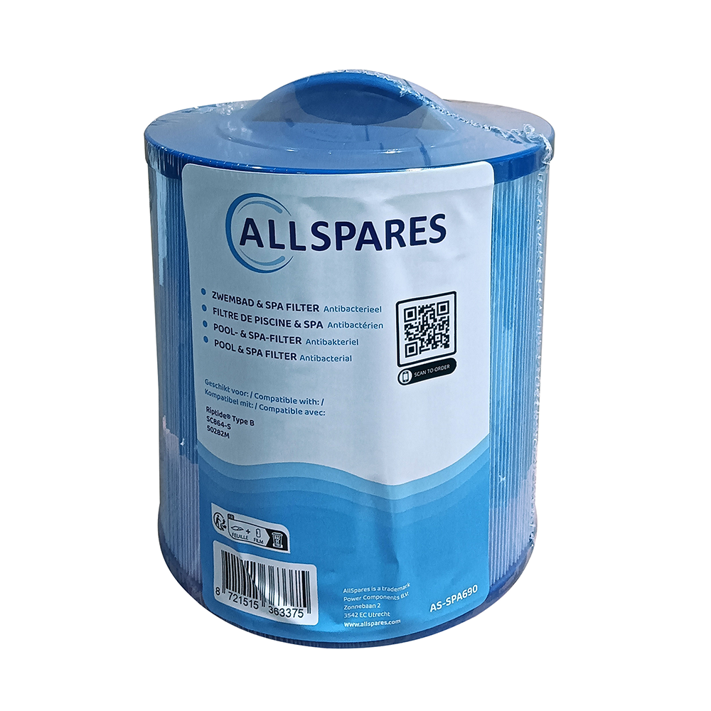 Spa Waterfilter geschikt voor Riptide Type B / SC864-S / 50282M (antibacterieel)