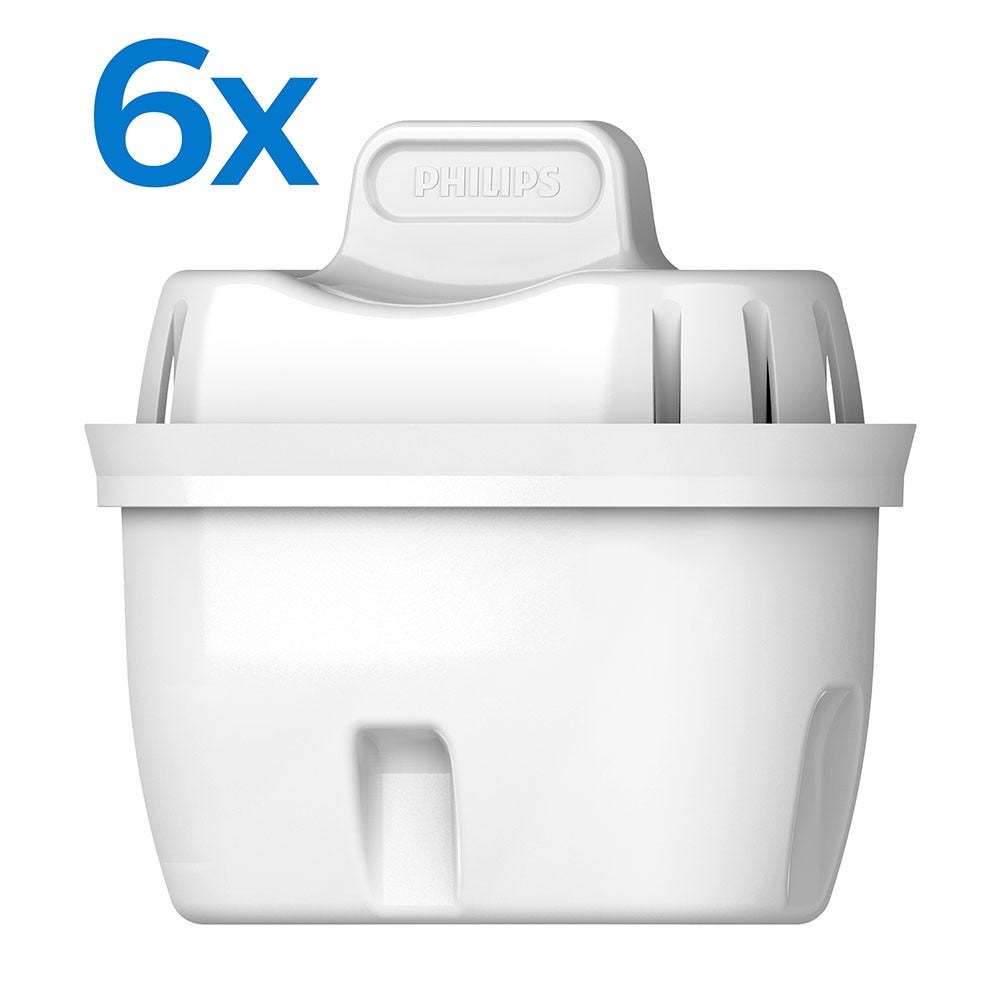 Philips Waterfilter 6-pack (filtert PFAS) compatibel met BRITA Maxtra+