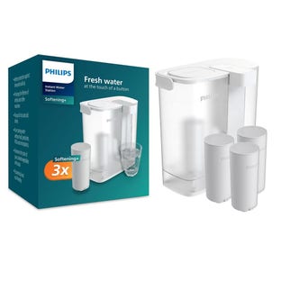 Philips Micro X-Clean Instant Waterfilterkan + Softening+ Waterfilters (3St.) AWP2980WHS3