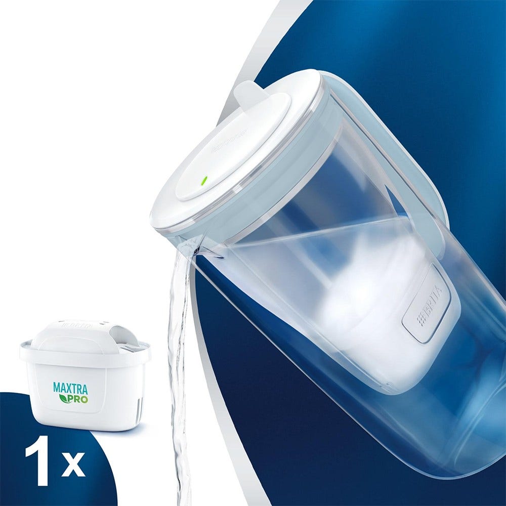 BRITA Glazen Waterfilterkan 2.5L + MAXTRA PRO Waterfilter 1050449 (filtert PFAS)