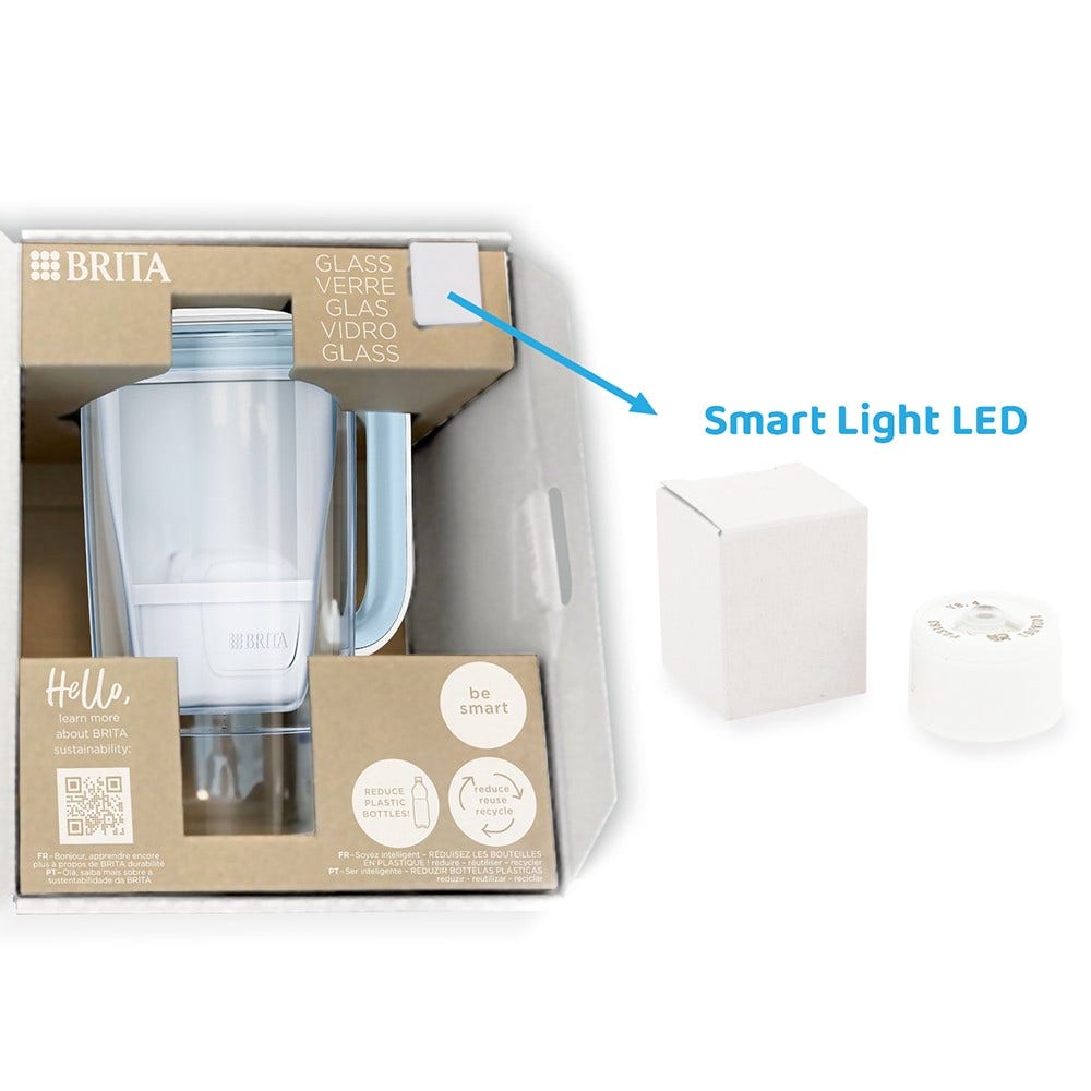 BRITA Glazen Waterfilterkan 2.5L + 13 MAXTRA PRO Waterfilters (filtert PFAS)