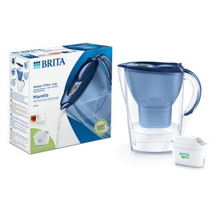 BRITA Marella Waterfilterkan Blauw + MAXTRA PRO Waterfilter 1051119 (filtert PFAS)
