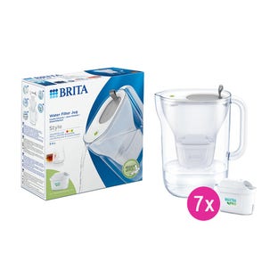 BRITA Style Waterfilterkan + 7 MAXTRA PRO Waterfilters (filtert PFAS)