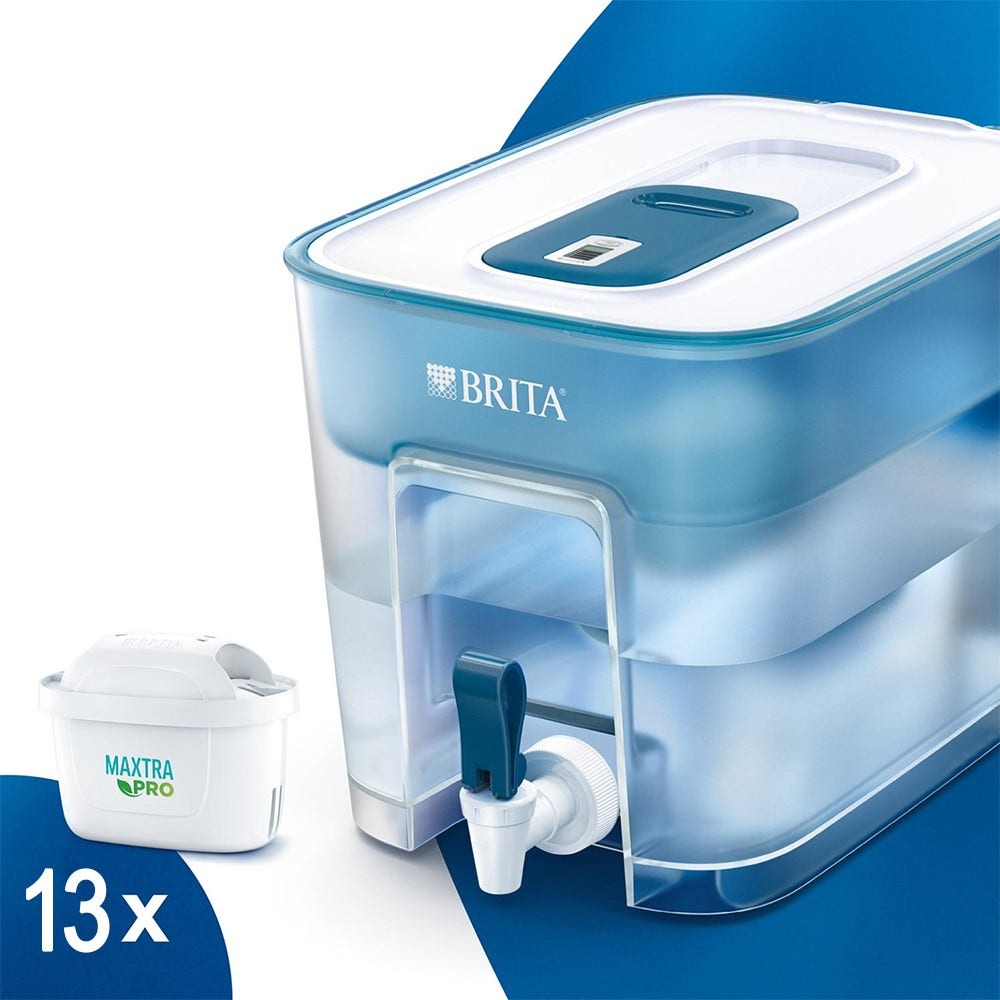 BRITA Waterfilterstation Flow 8.2L + 13 MAXTRA PRO Waterfilters (filtert PFAS)