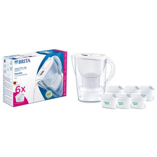 BRITA Marella Waterfilterkan + 6 MAXTRA PRO Waterfilters 1051132 (filtert PFAS)