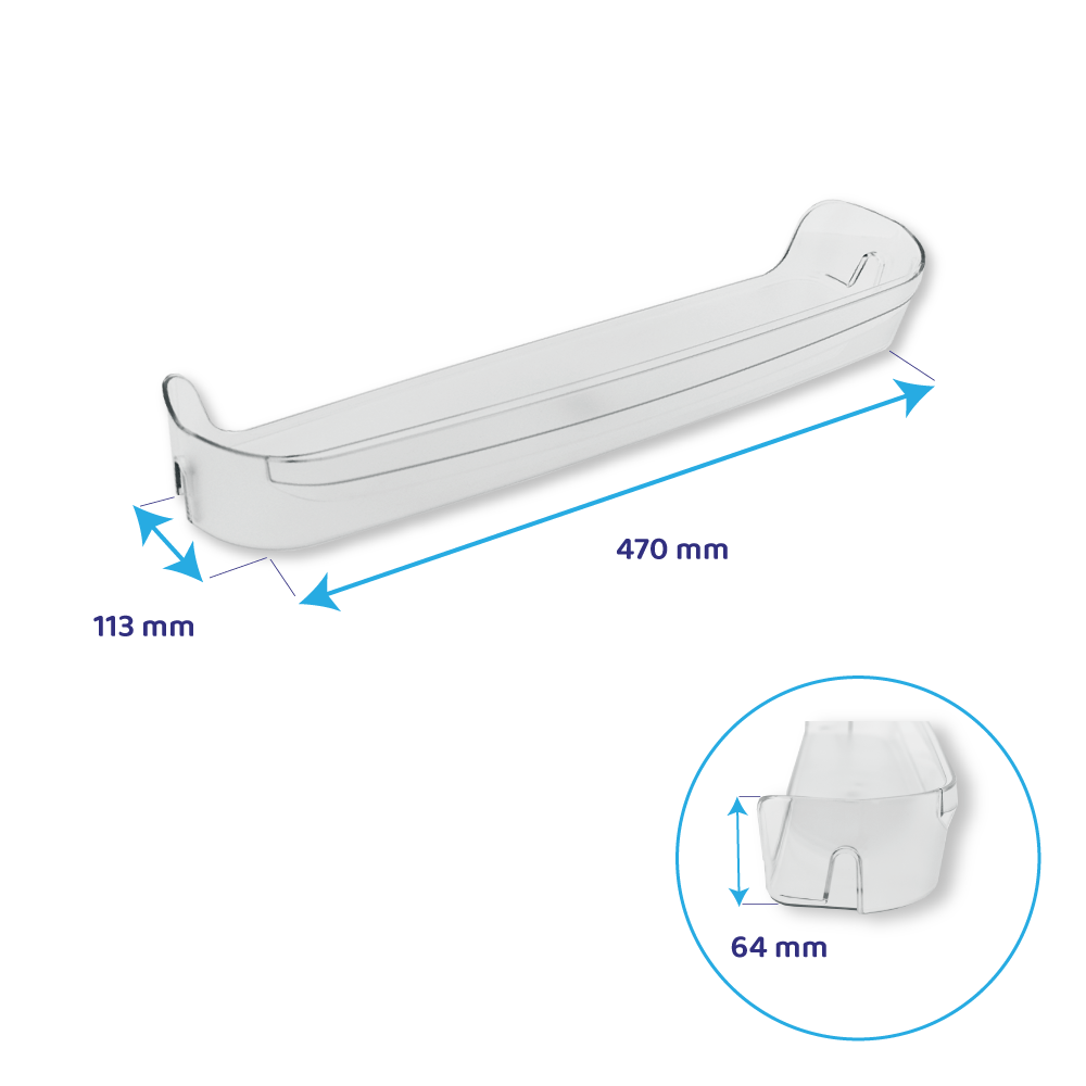 Indesit Koelkast Flessenbak 470x113mm / C00272782