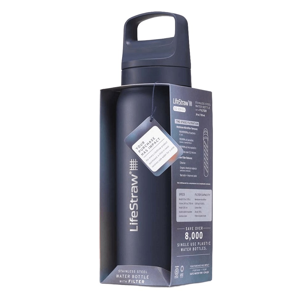 LifeStraw Go 2.0 Series RVS Drinkfles Zeeblauw (1000ml)