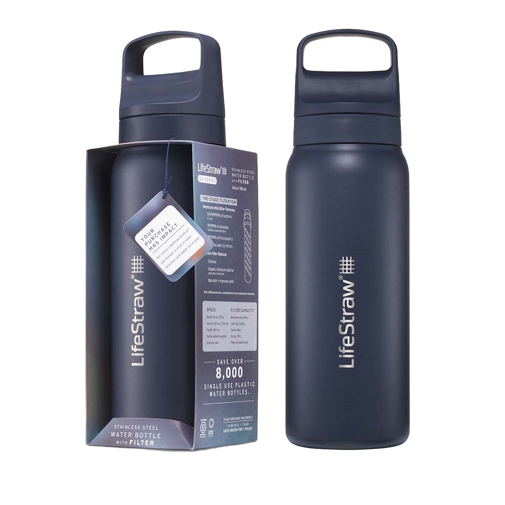 LifeStraw Go 2.0 Series RVS Drinkfles Zeeblauw (700ml)