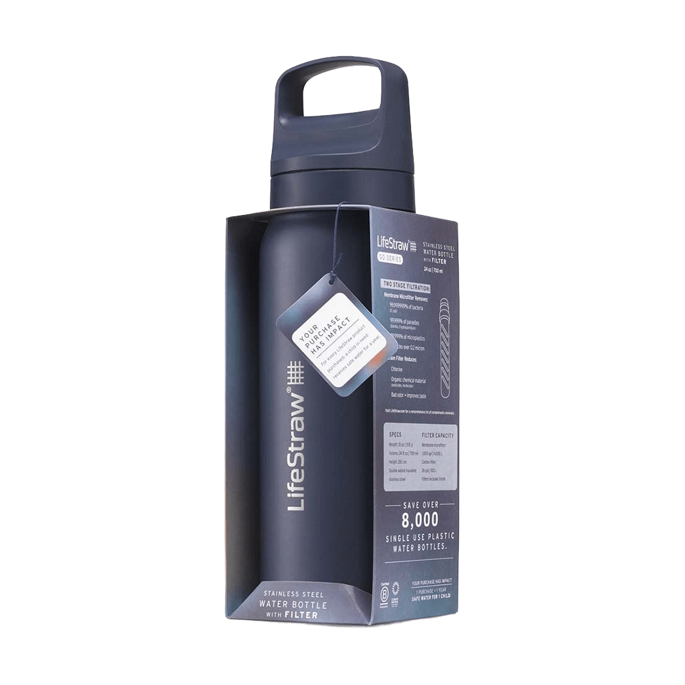 LifeStraw Go 2.0 Series RVS Drinkfles Zeeblauw (700ml)