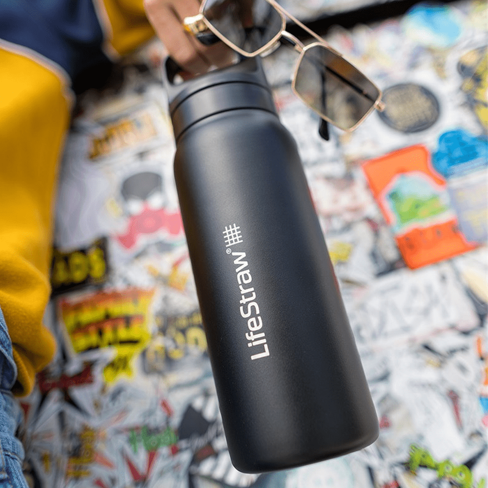 LifeStraw Go 2.0 Series RVS Drinkfles Zwart (700ml)