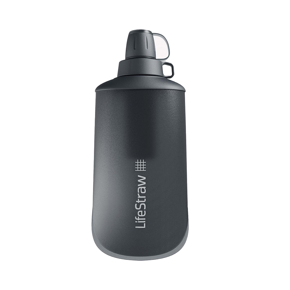 Lifestraw Peak Series Opvouwbare Knijpfles 1l Dark Mountain Gray