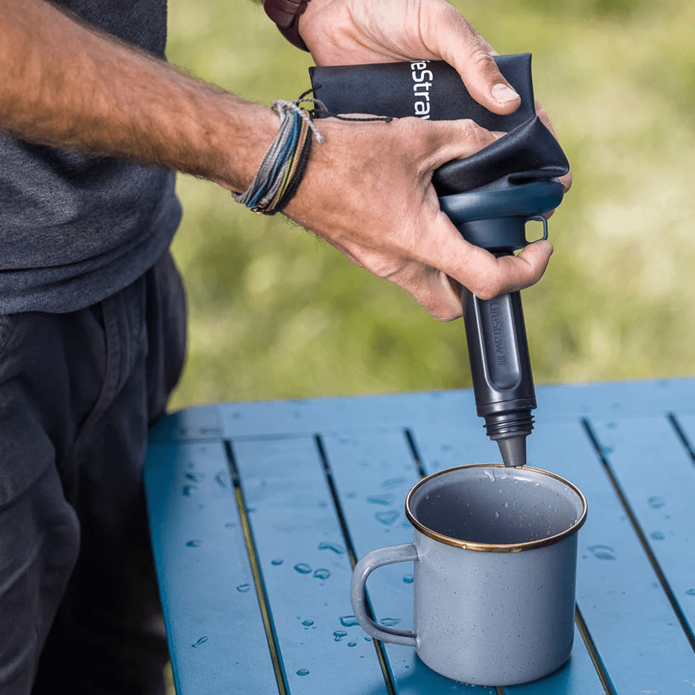 LifeStraw Peak Series Opvouwbare Knijpfles 1l Mountain Blue