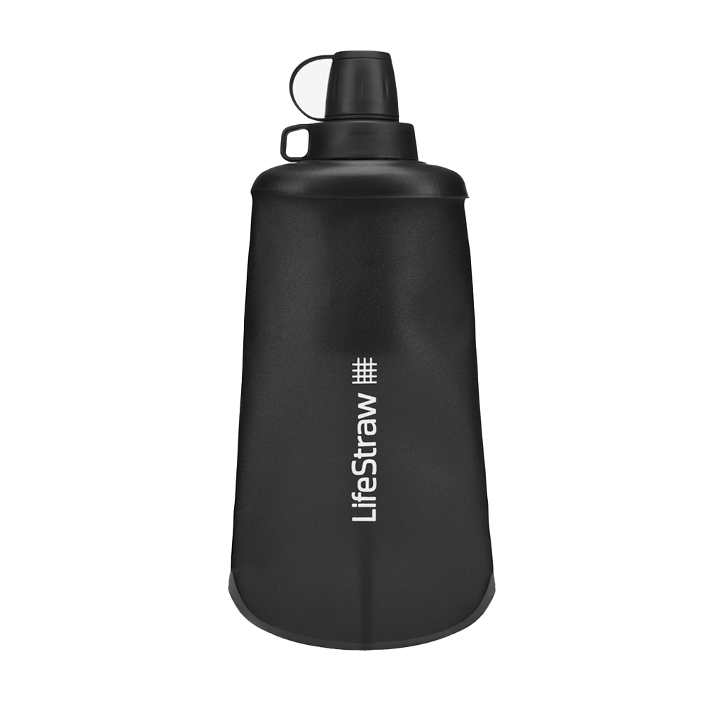 Lifestraw Peak Series Opvouwbare Knijpfles 650ml Dark Mountain Gray