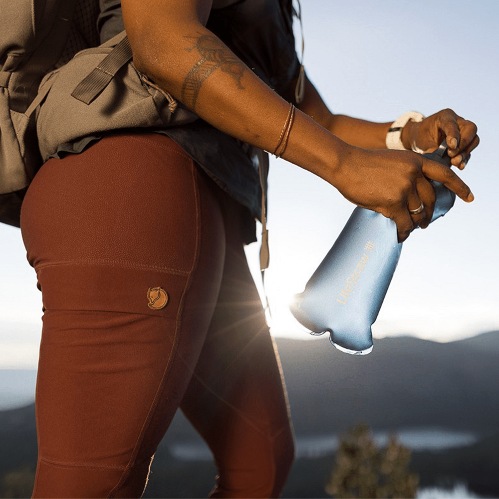 LifeStraw Peak Series Collapsible Squeeze Bottle 650ml Mountain Blue