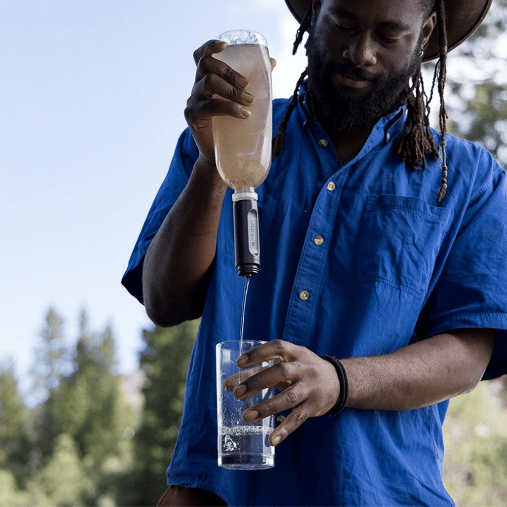 LifeStraw Peak Series Collapsible Squeeze Bottle 650ml Mountain Blue