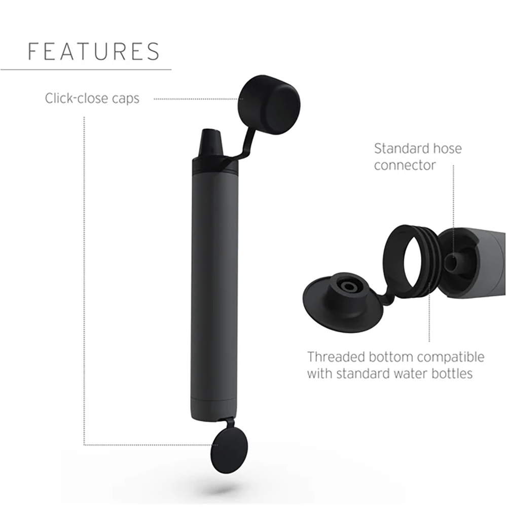 LifeStraw Peak Series Filterrietje Donker Bergzwart
