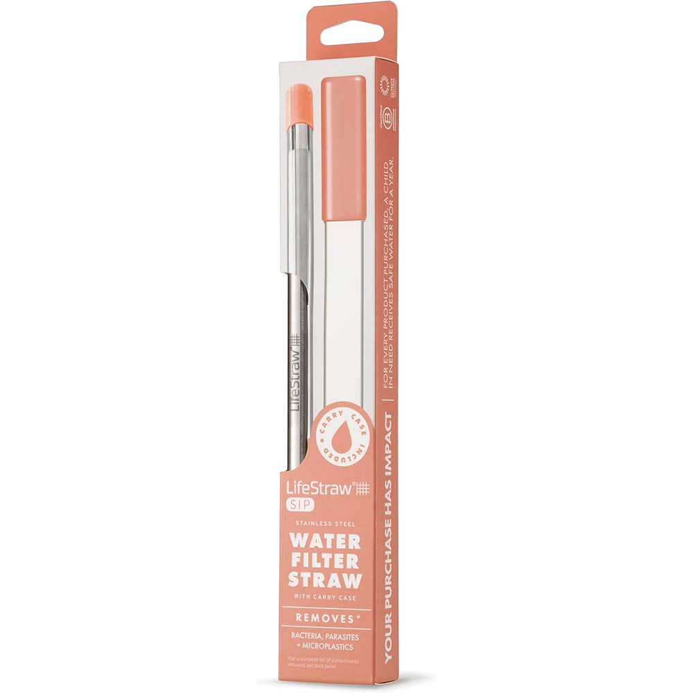 LifeStraw Sip Filterrietje RVS - Abrikoosroze