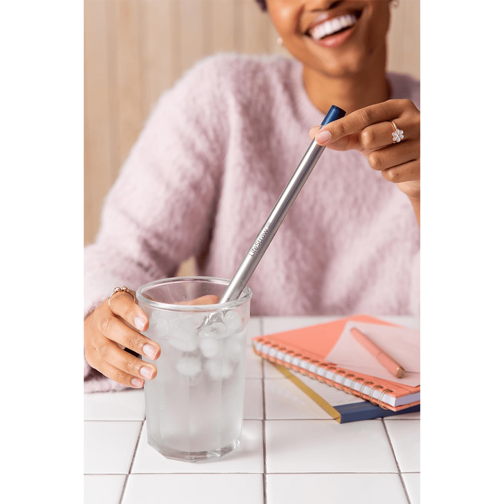 LifeStraw Sip Filterrietje RVS - Middernachtblauw