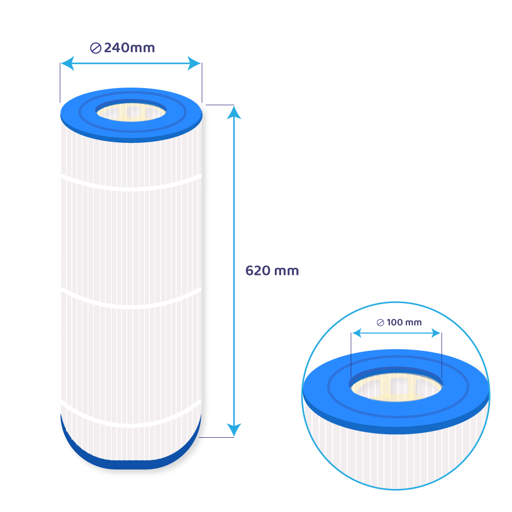 Darlly Zwembad Waterfilter Hayward StarClear CX1200RE / C1200 EURO / PC112 / C-8412 / PA120