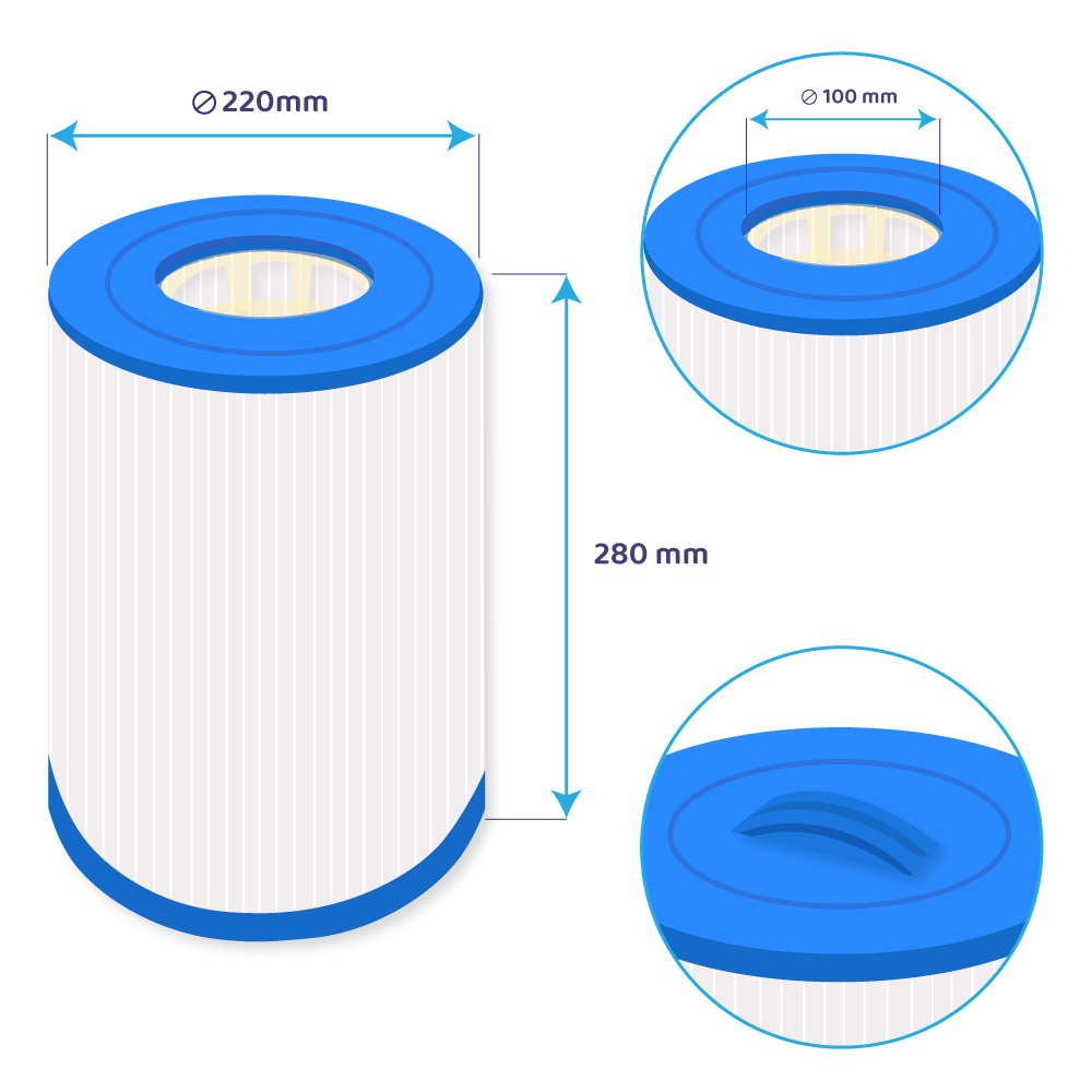 Darlly Zwembad Waterfilter Hayward CX400RE / HW400 / C-8340 / PC118 / C-8340 / PA40SF