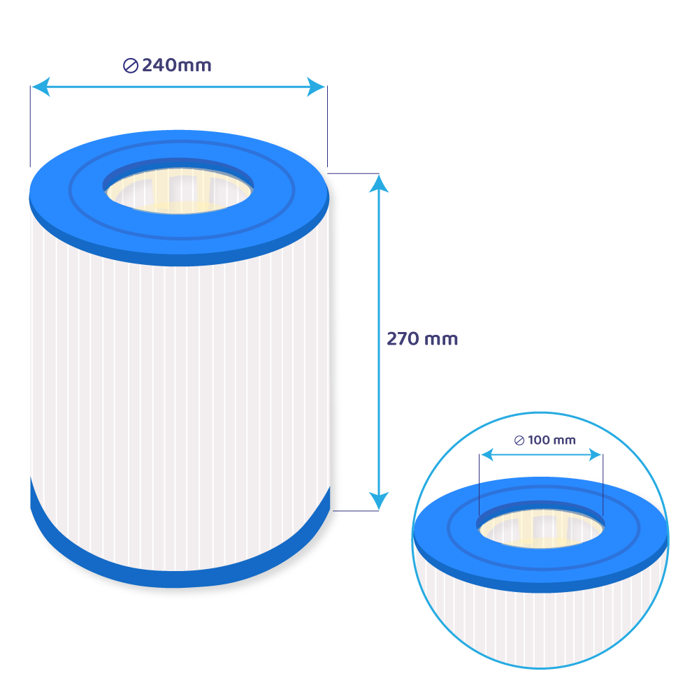 Darlly Zwembad Waterfilter Astralpool Terra 50 / Astral 2505 CE / PAST50 / PC140 / C-8449
