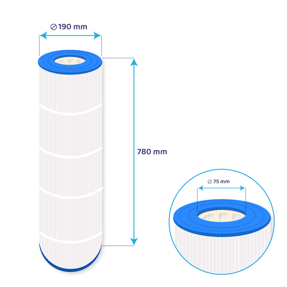 Zwembad Waterfilter geschikt voor Waterco Trimline CC100 / Jandy CT-100