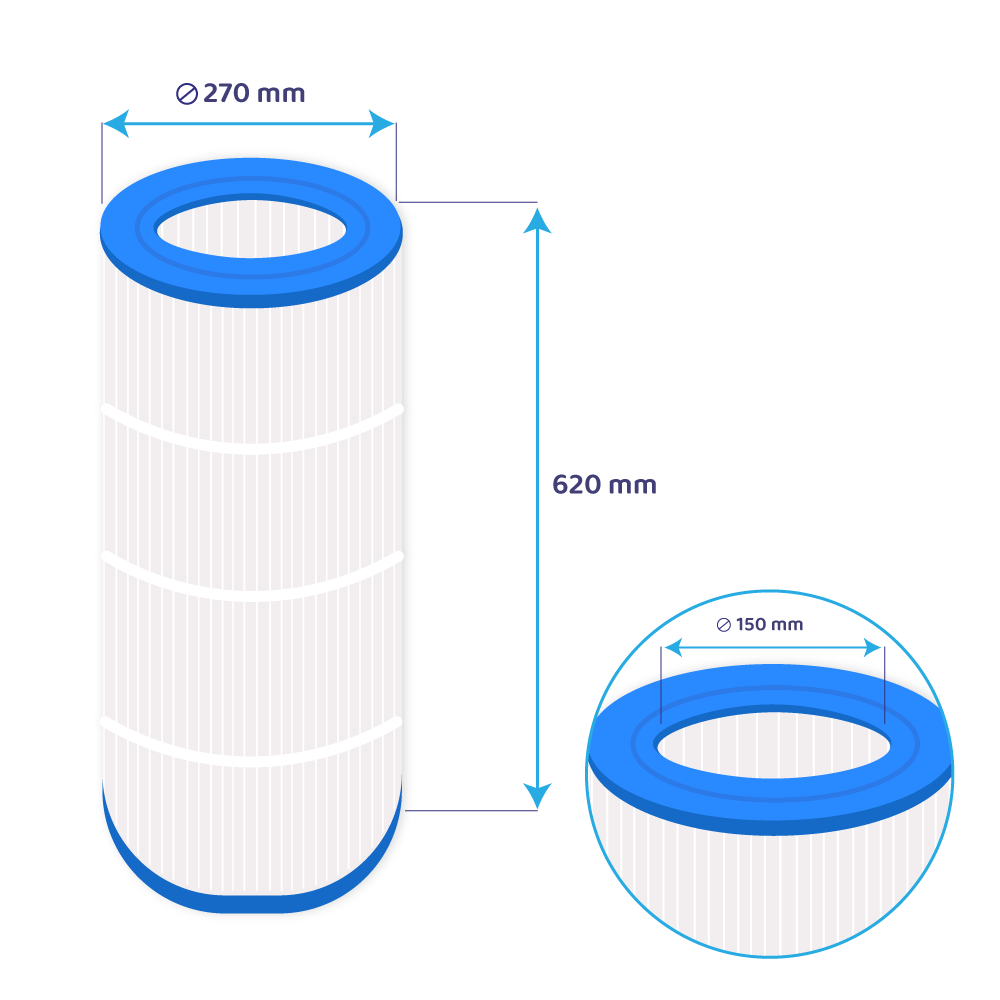 Zwembad Waterfilter geschikt voor Pentair Clean & Clear 100 / CC100 / Predator