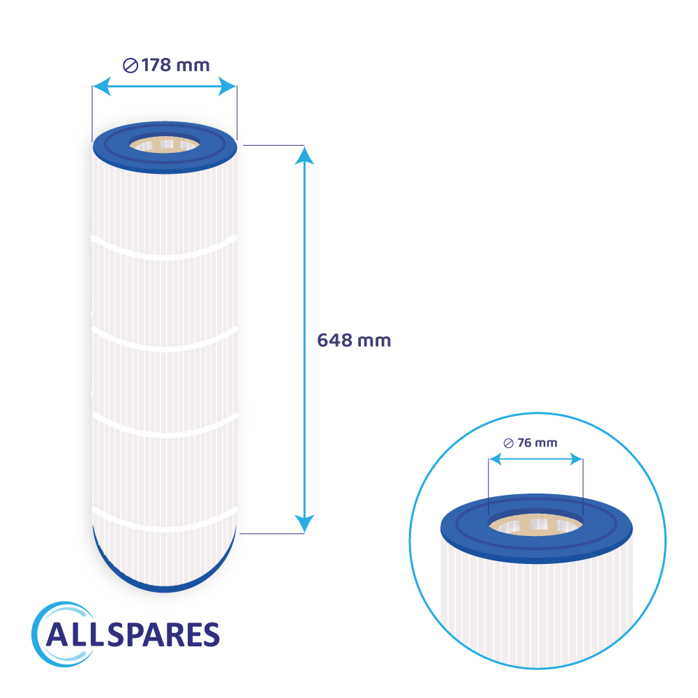 Zwembad Waterfilter geschikt voor Hayward CX870RE / PA100N / C-7487 / PC102